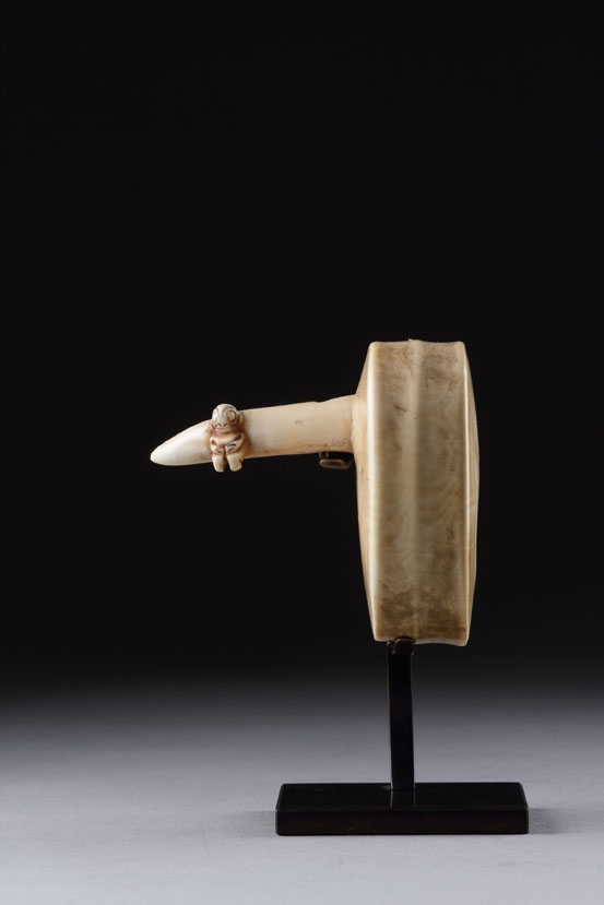 Pacific Marquesas Islands Whale Tooth Man’s Ear Ornament ‘Hakakai'